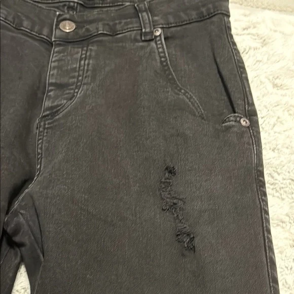 Siksilk Men’s Black Distressed Skinny Jeans size M - Picture 5 of 8